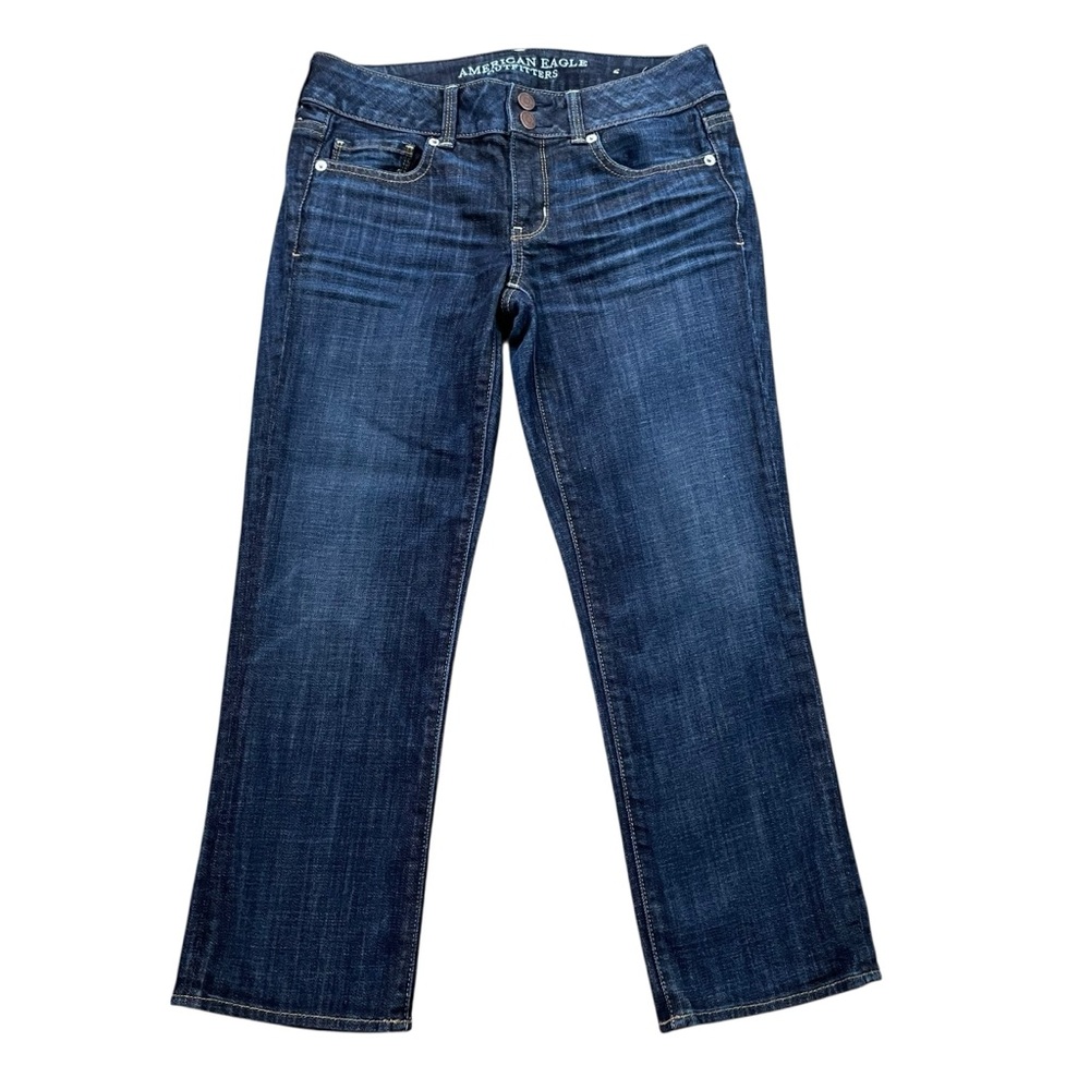 American Eagle Outfitters Dark Blue Cropped Jeans